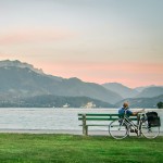 Le lac d'Annecy et le massif des Bornes depuis le Pâquier